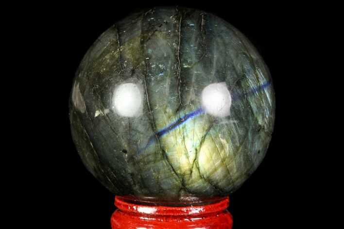 Flashy Labradorite Sphere - Great Color Play #74603